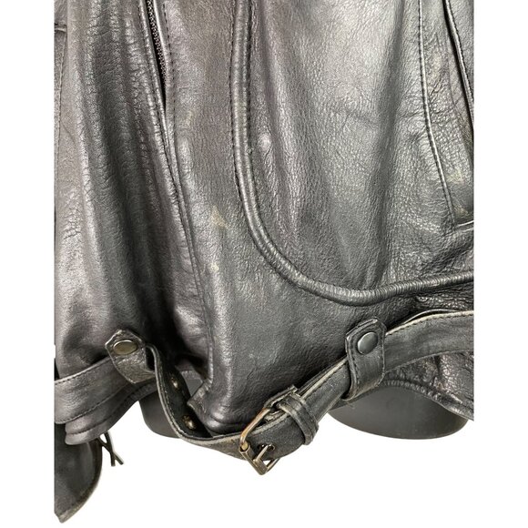Vulcan Motorcycles Ripples Black Belted Lined Motorcycle Jacket Mens Size Large - Picture 8 of 16